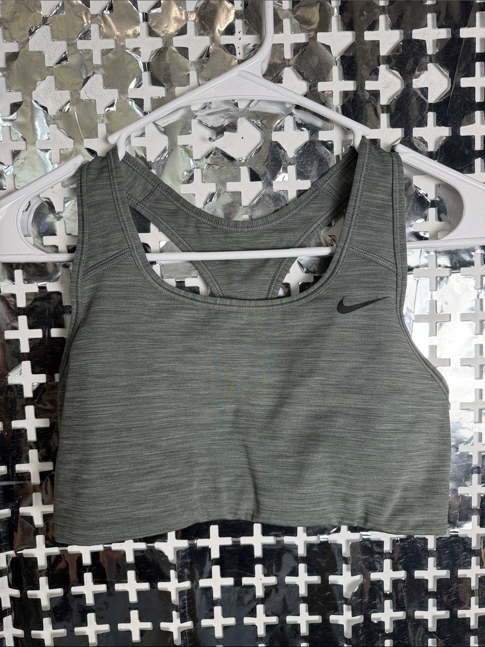 Nike Heathered Gray Racerback Sports Bra